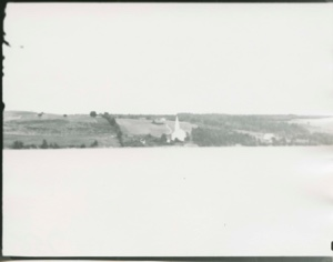 Image of Farm and white church